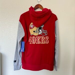 San Francisco 49ers Red and Gray Zip Hoodie